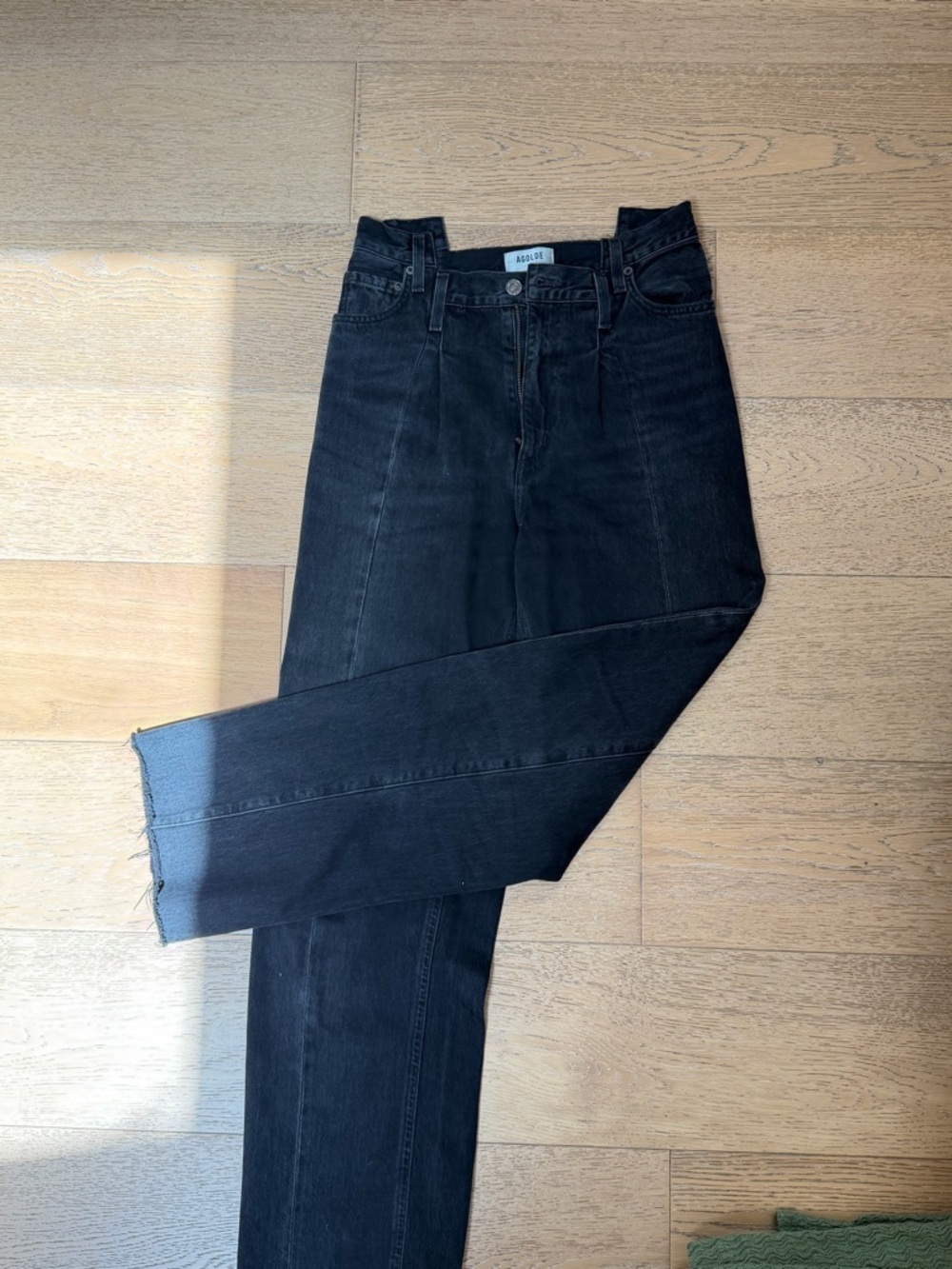 Agolde Black Denim High-Rise Jeans